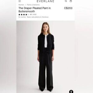 EVERLANE The Draper Pleated Pant in Buttersmooth Sz6R